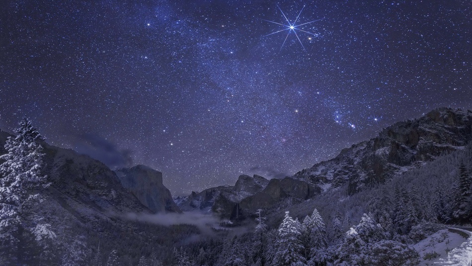 Звёздное небо и космос в картинках - Страница 8 YosemiteWinterNightPacholka950