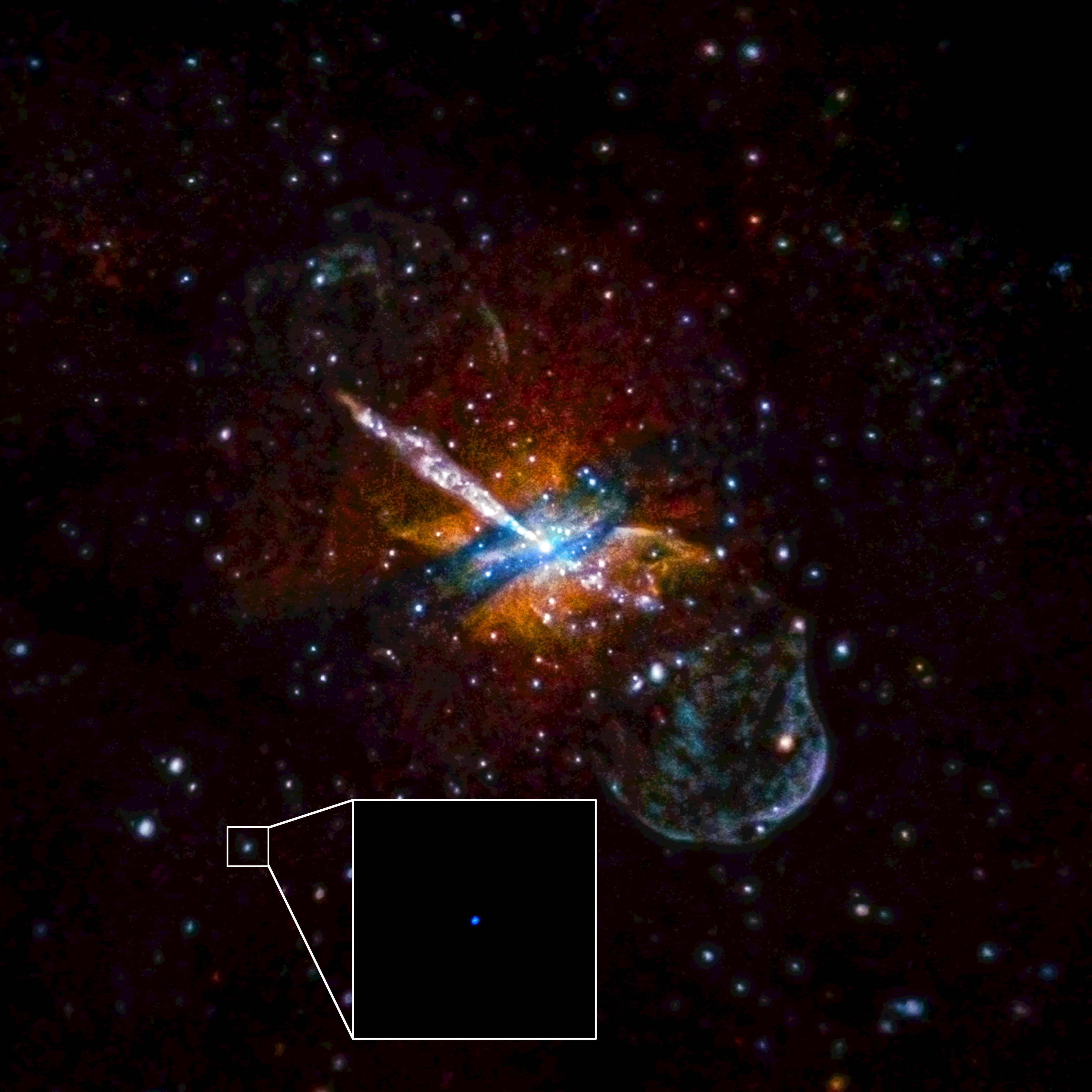 Астрономы обнаружили необыкновенный источник излучения в галактике NGC 5128