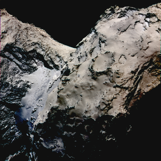 Rosetta обнаружила лёд на шее кометы Чурюмова-Герасименко - фото 1