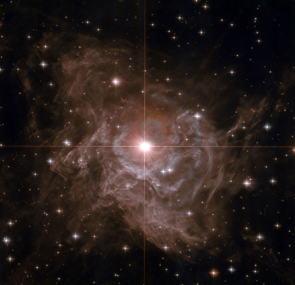 Переменная звезда RS Кормы от Хаббла