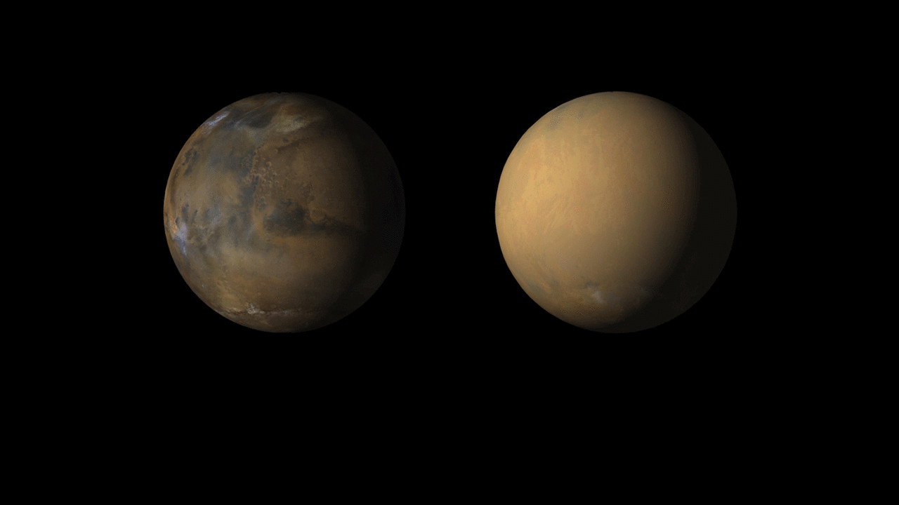 Пылевые штормы виновны в исчезновении воды с Марса