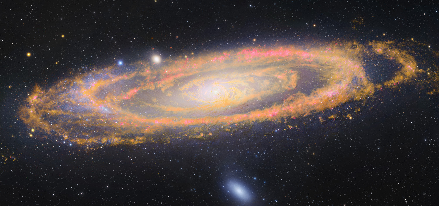 Галактика Андромеды в инфракрасном диапазоне