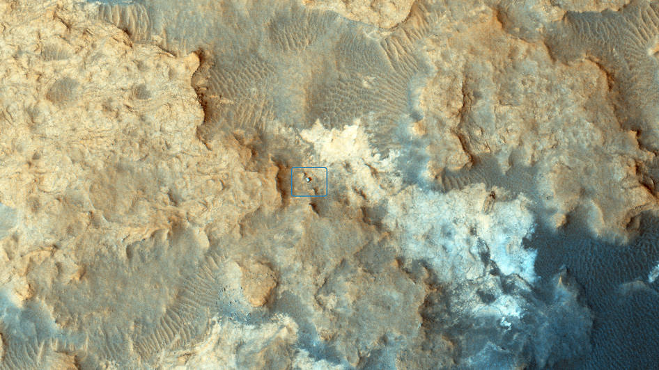 Curiosity в области Pahrump Hills