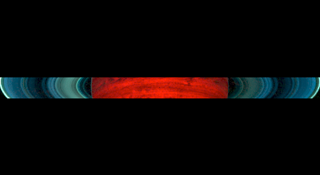 Темная сторона Сатурна от КА "Кассини"
