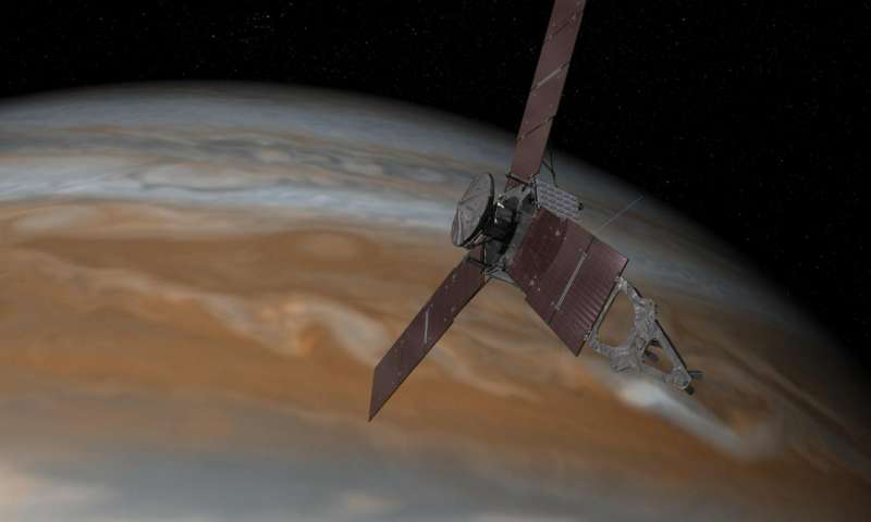Космический аппарат Juno пересекает гравитационную границу Юпитера