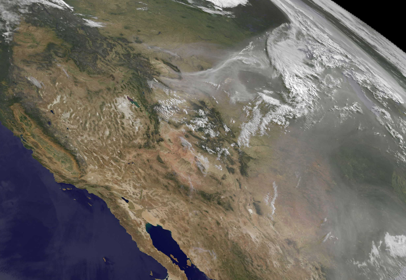 Лесные пожары в США  достигают Атлантического океана