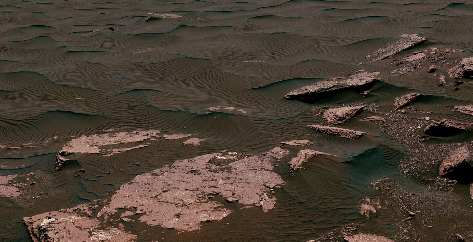 Curiosity исследует рябь на дюнах Марса