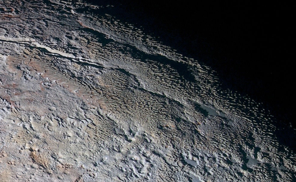 Регион Tartarus Dorsa на Плутоне