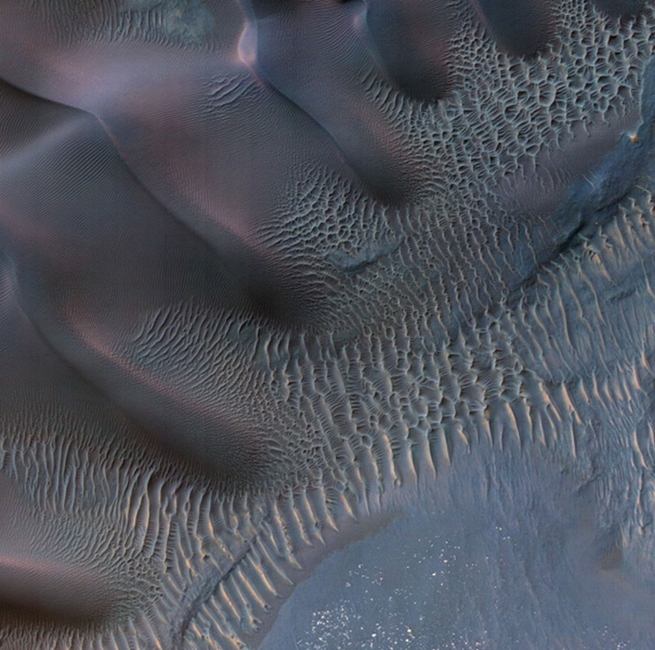 Фото с Mars Orbiter демонстрирует работу ветра