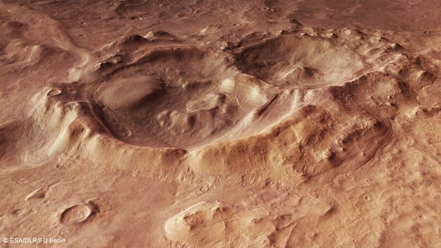 Марсианские кратеры в Hellas Basin