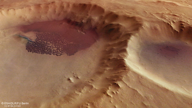 Барханы на Марсе помогают изучать направление ветра 