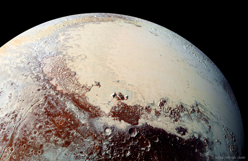 Sputnik Planum на Плутоне крупным планом
