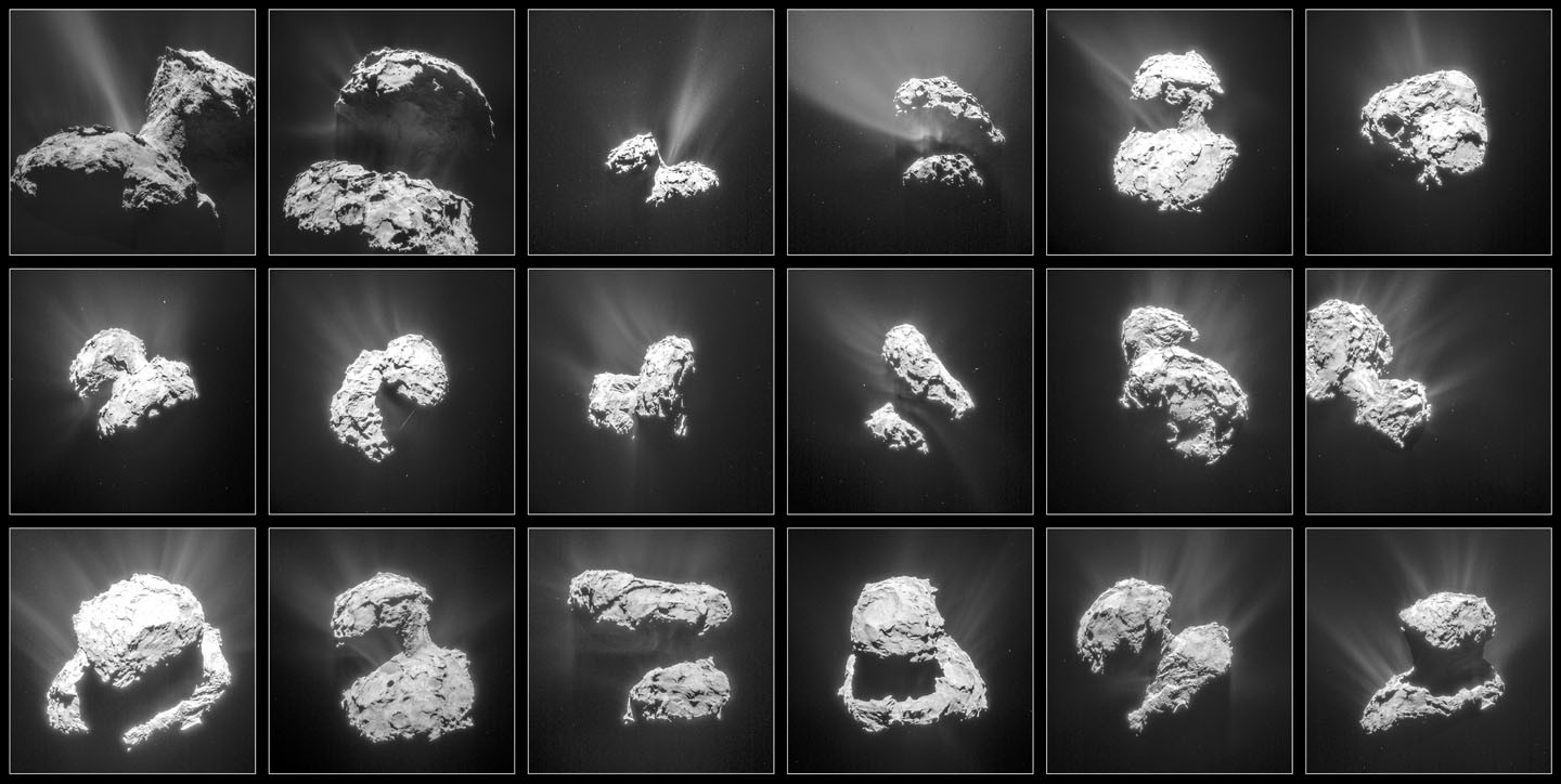 Комета 67Р c разных ракурсов