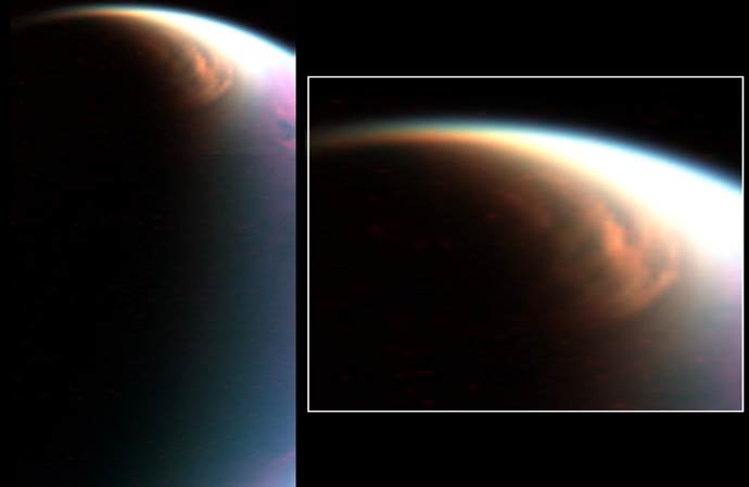 Метановый лед зафиксирован в стратосфере Титана