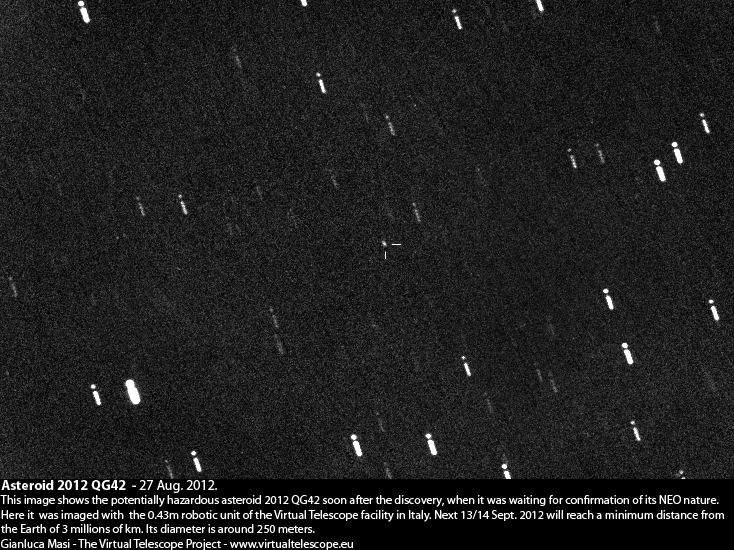 Астероид QG42 пролетит мимо Земли в ночь с четверга на пятницу