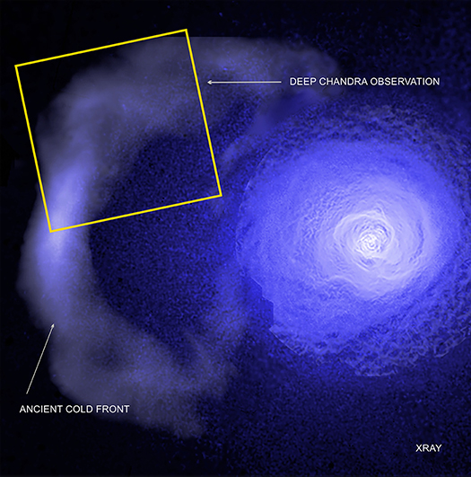 Чандра изучила космический холодный фронт