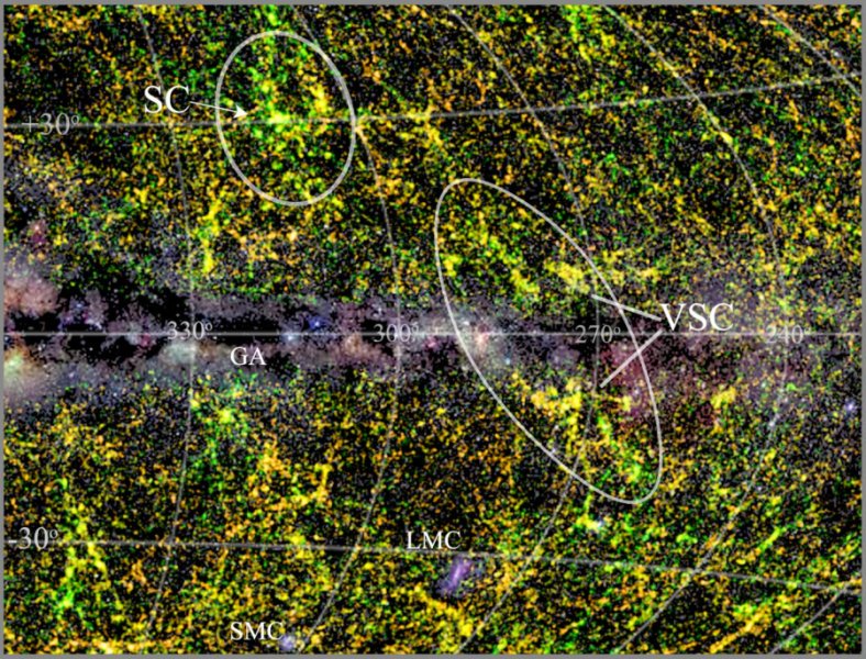 Размеры самого крупного галактического суперкластера будут известны в 2017