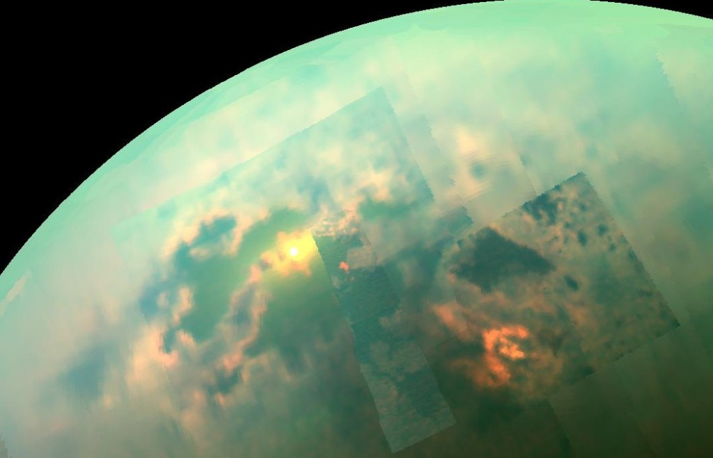 Отблеск Солнца в морях Титана